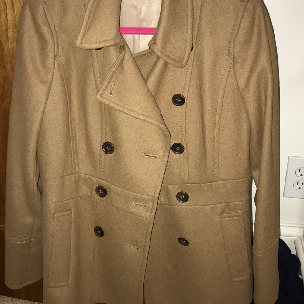 Brown J.Crew Wool Pea Coat